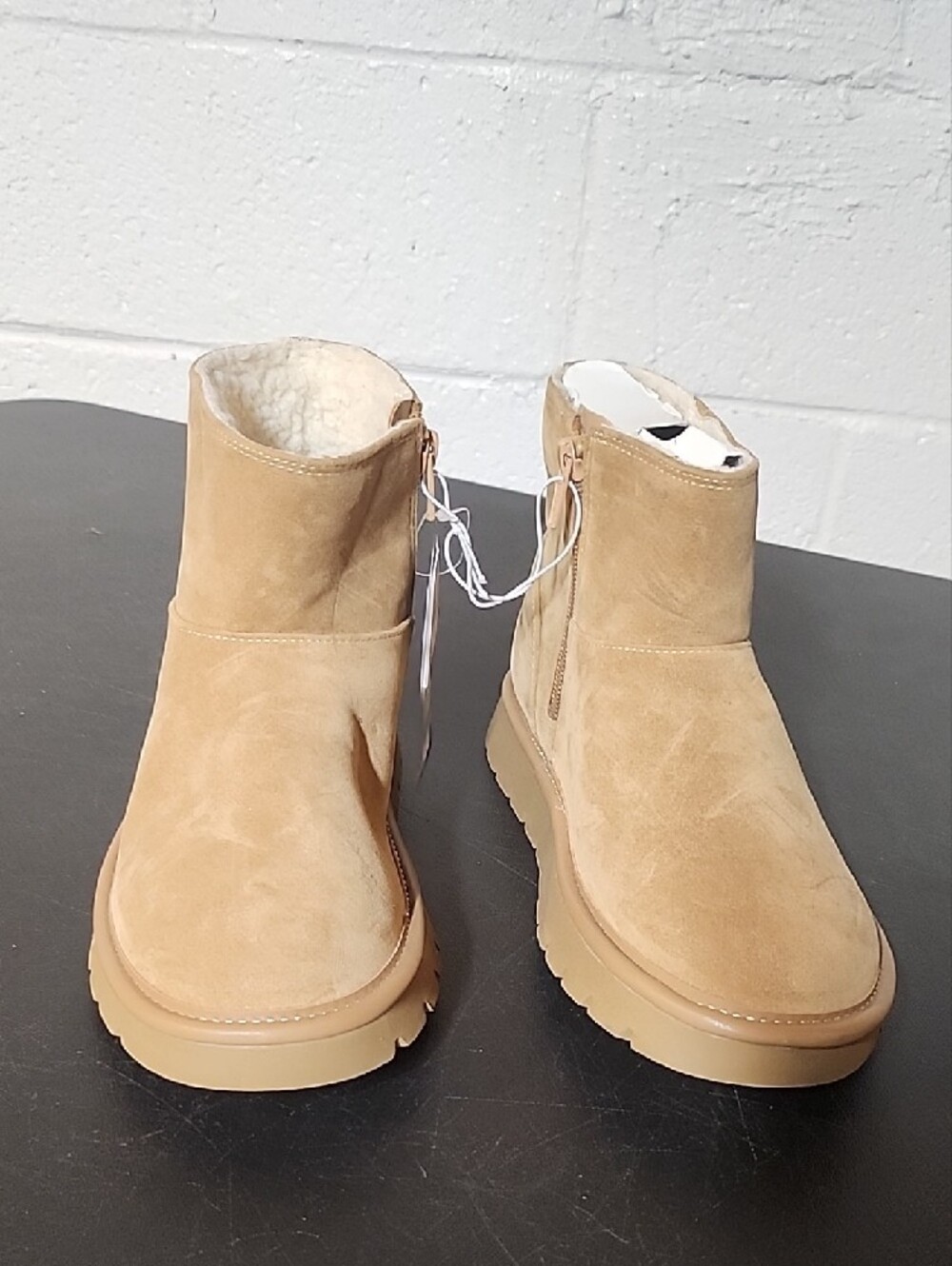 Universal Thread May Tan Suede Ankle Booties - Picture 3 of 7